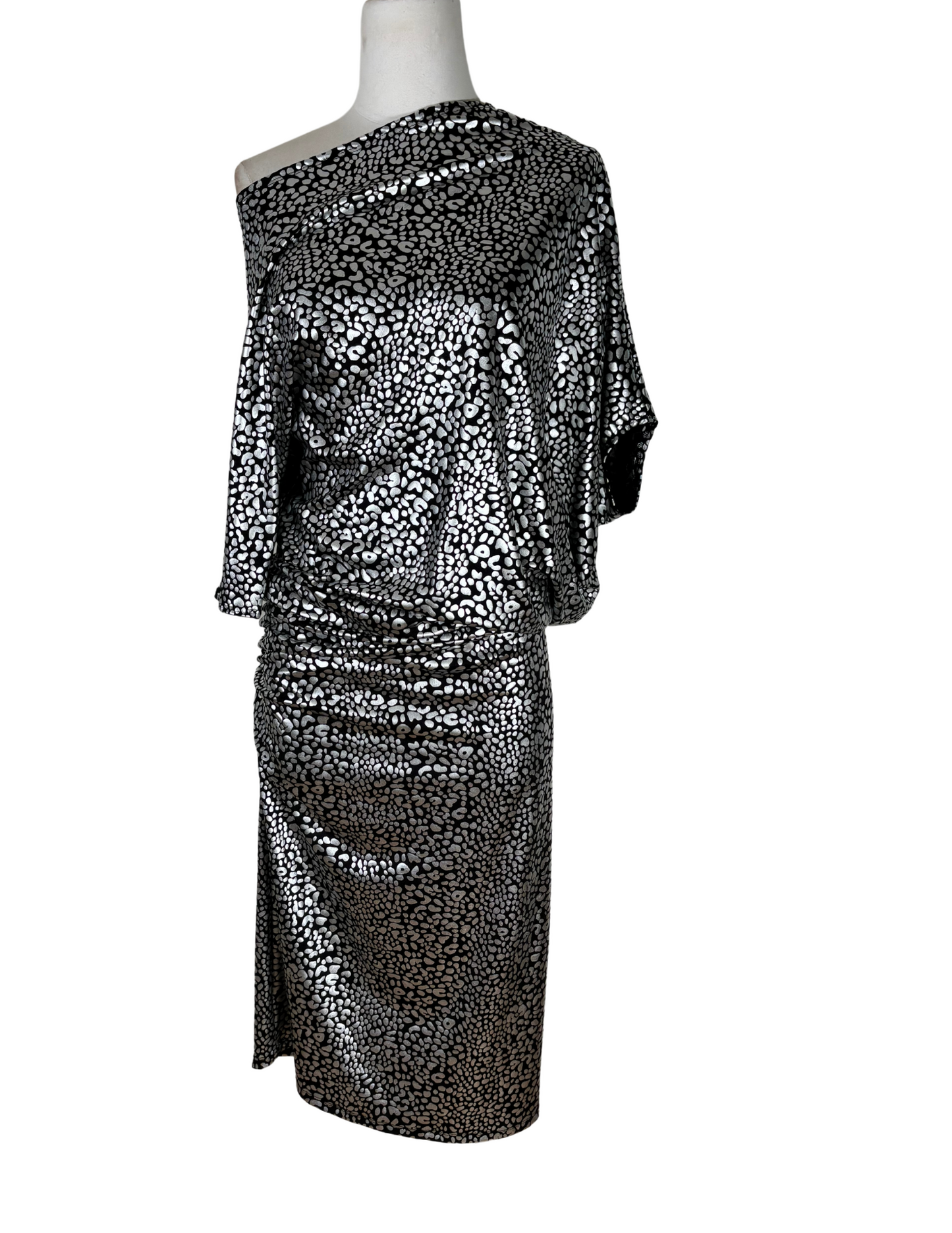 Chrome Leopard Angle Dress