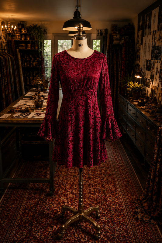 Jill Mini Dress in Carnelian Kiss