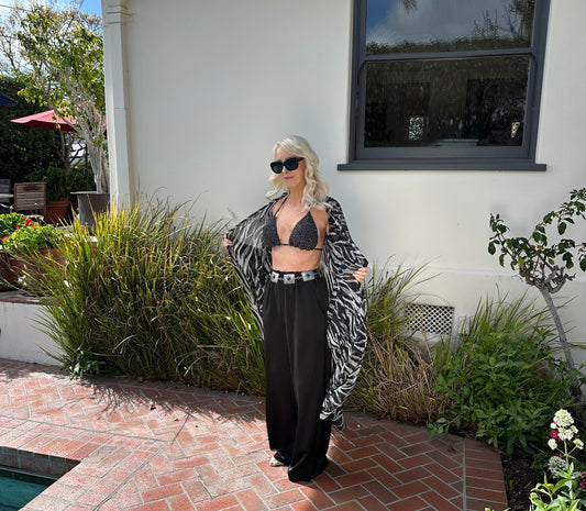 Handmade Festival Top in Black Shimmer