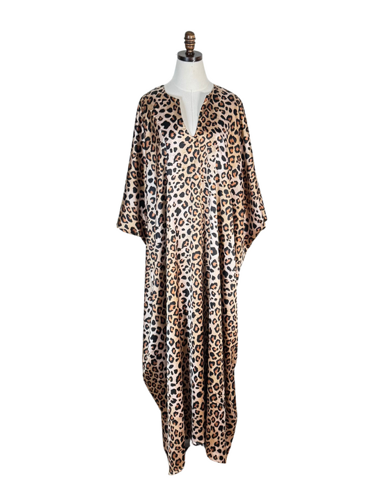 Goddess Waist Caftan In Leopard Shine (PRE-ORDER)