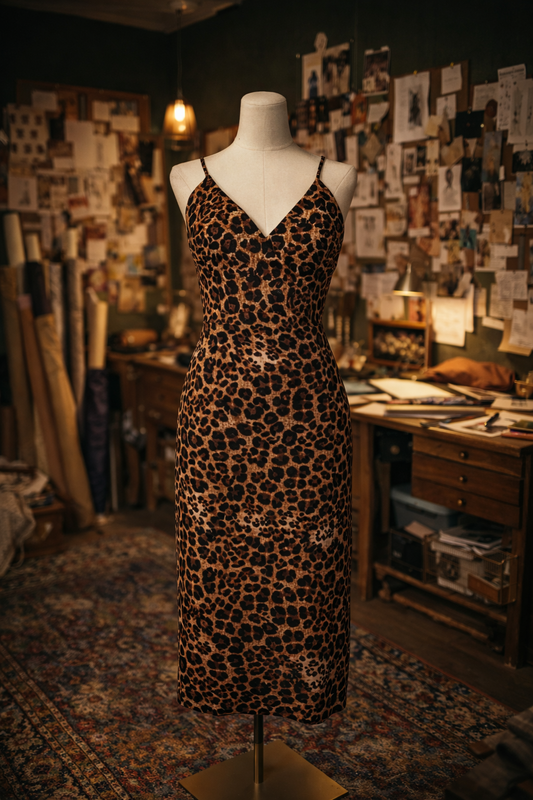 Celeste Midi Dress in Leopard PRE-ORDER