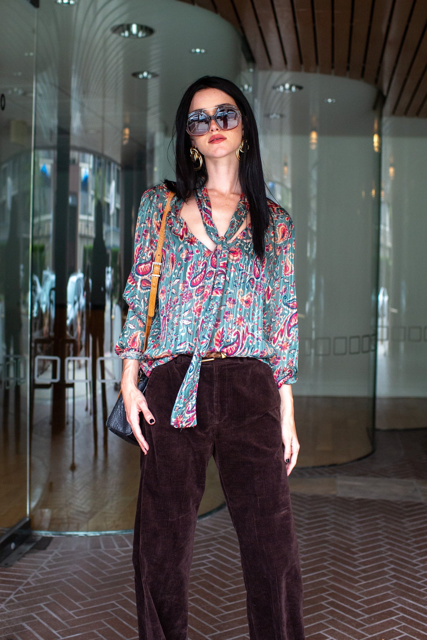 Absinthe Tie Front Blouse