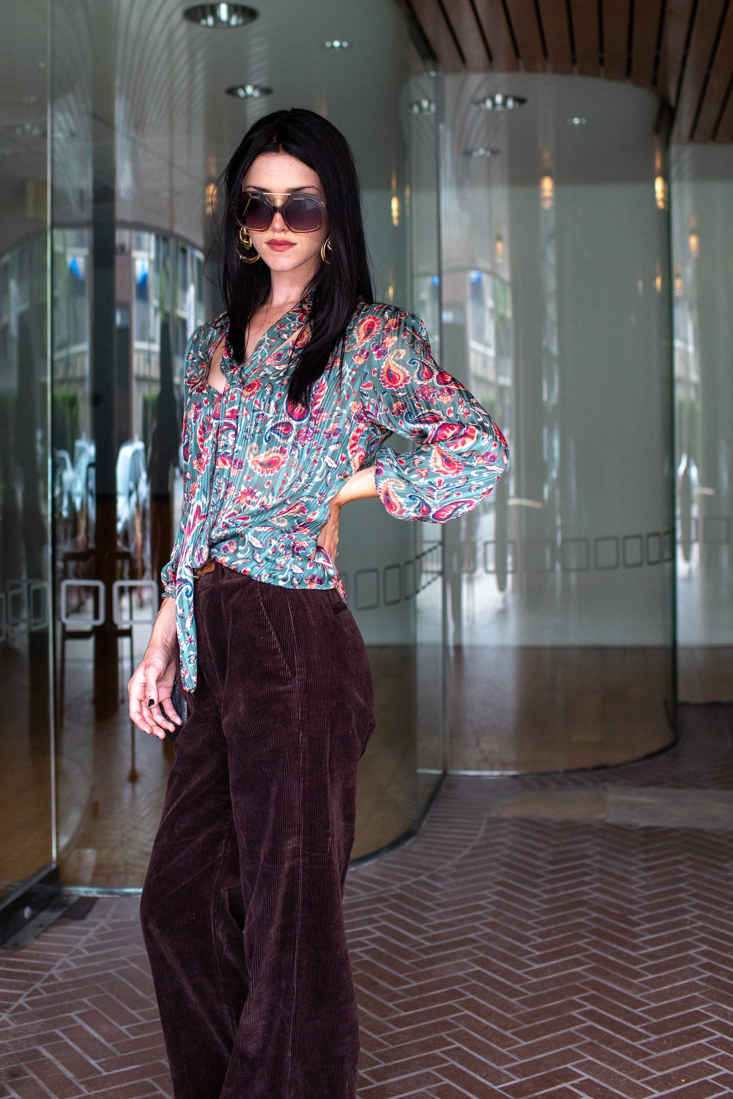 Absinthe Tie Front Blouse