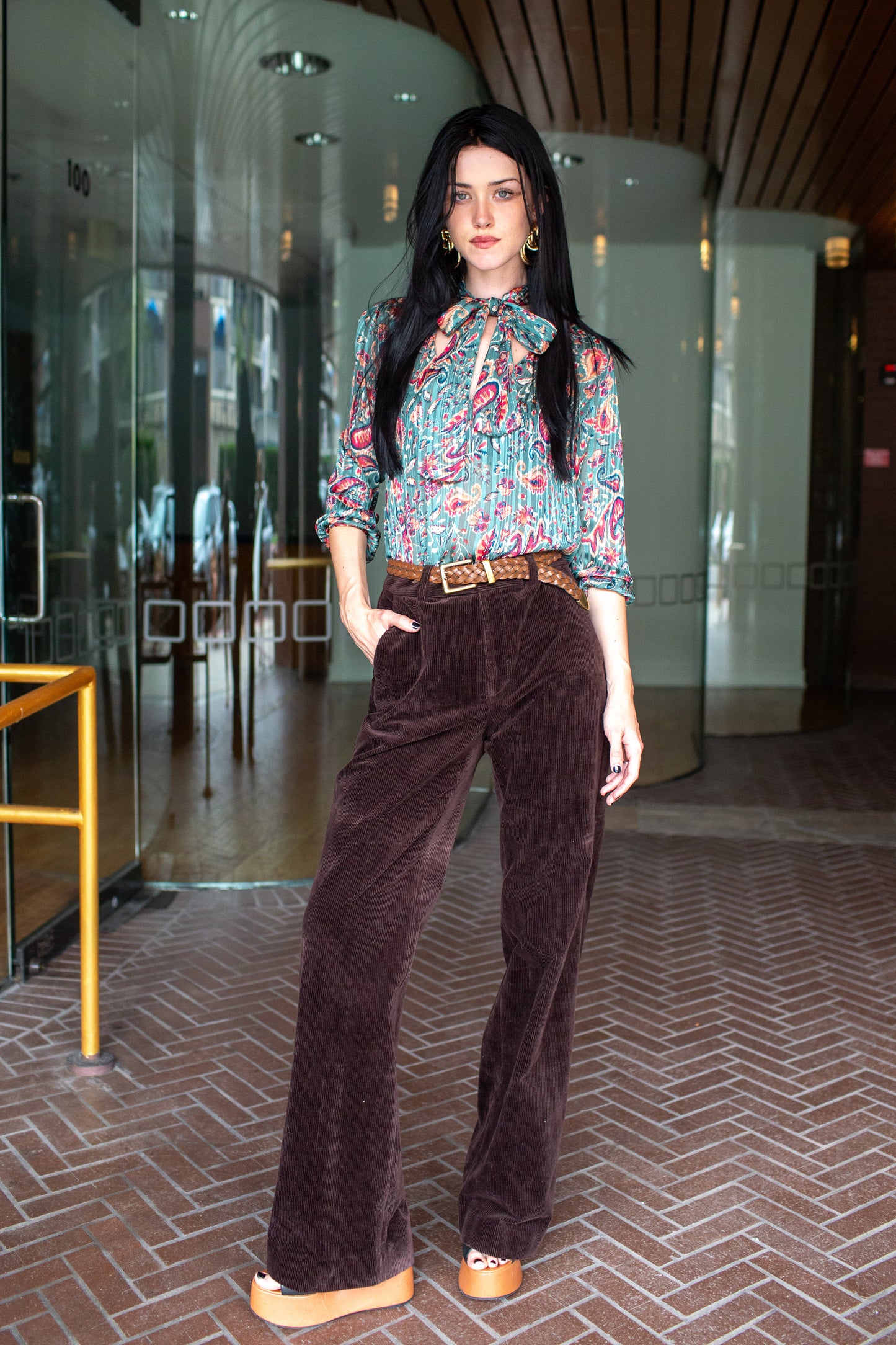 Absinthe Tie Front Blouse