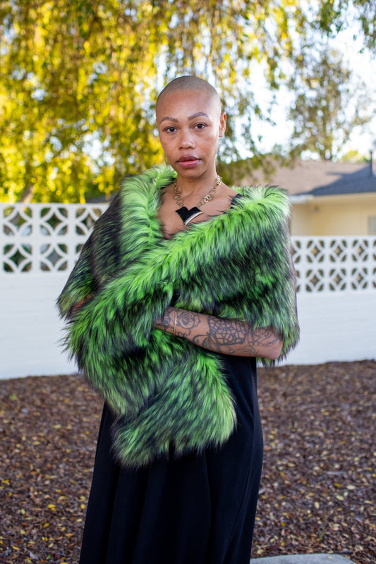 Absinthe Faux Fur Shawl