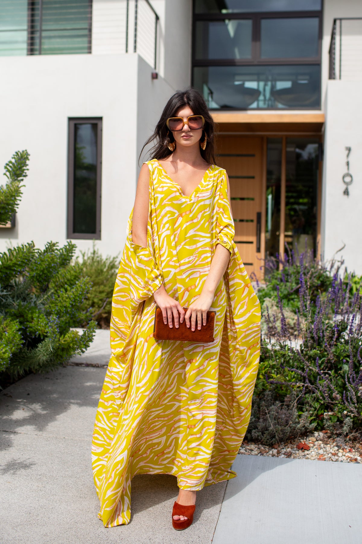 Allegra Caftan in Guava