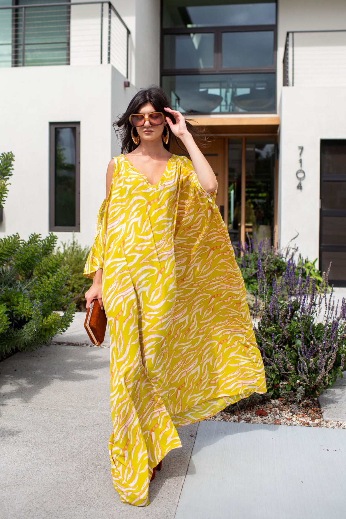 Allegra Caftan in Guava