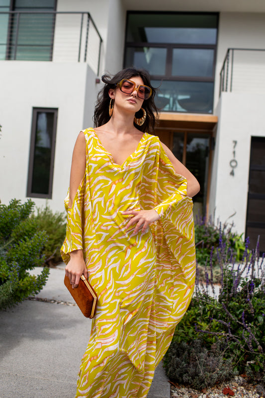 Allegra Caftan in Guava