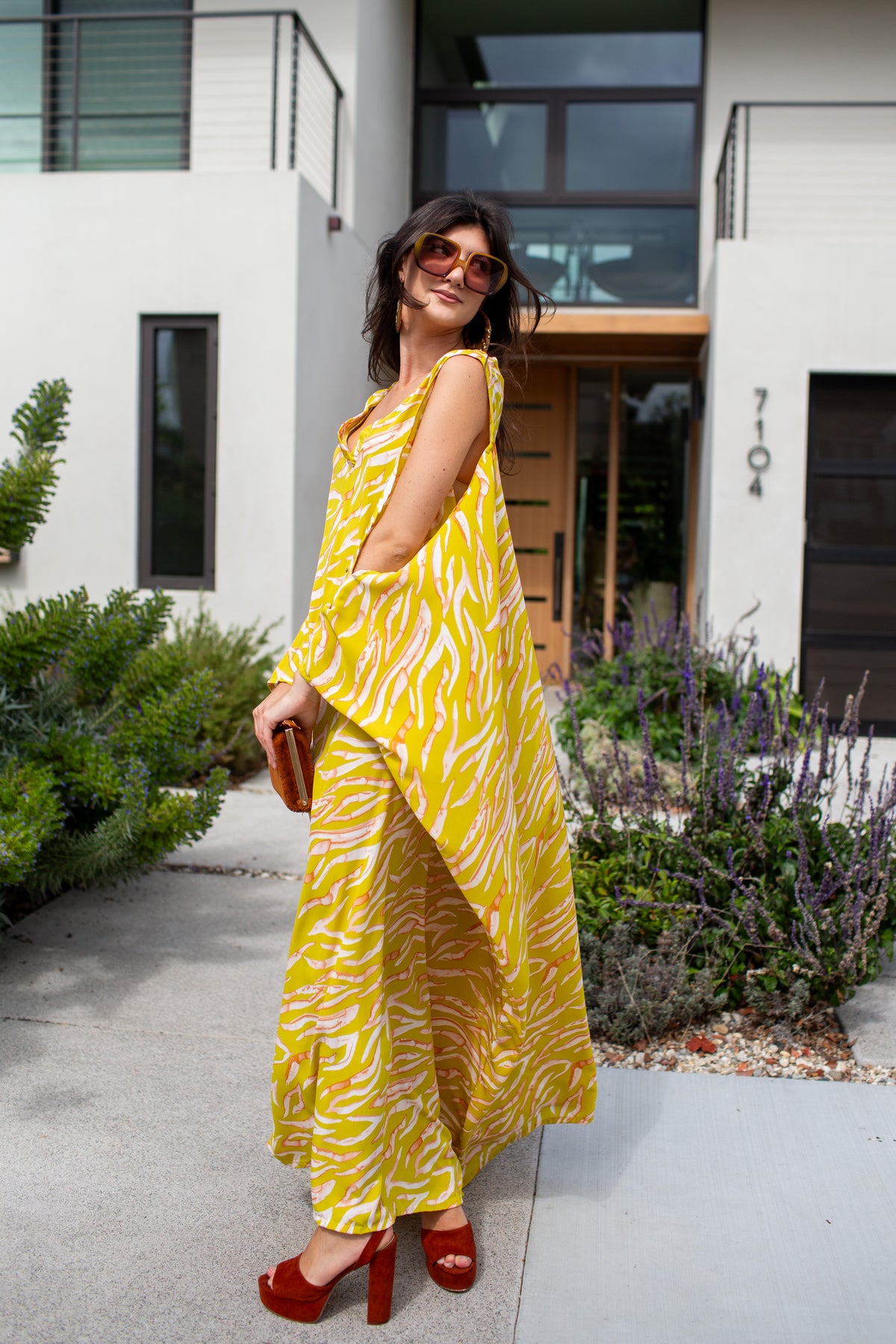 Allegra Caftan in Guava