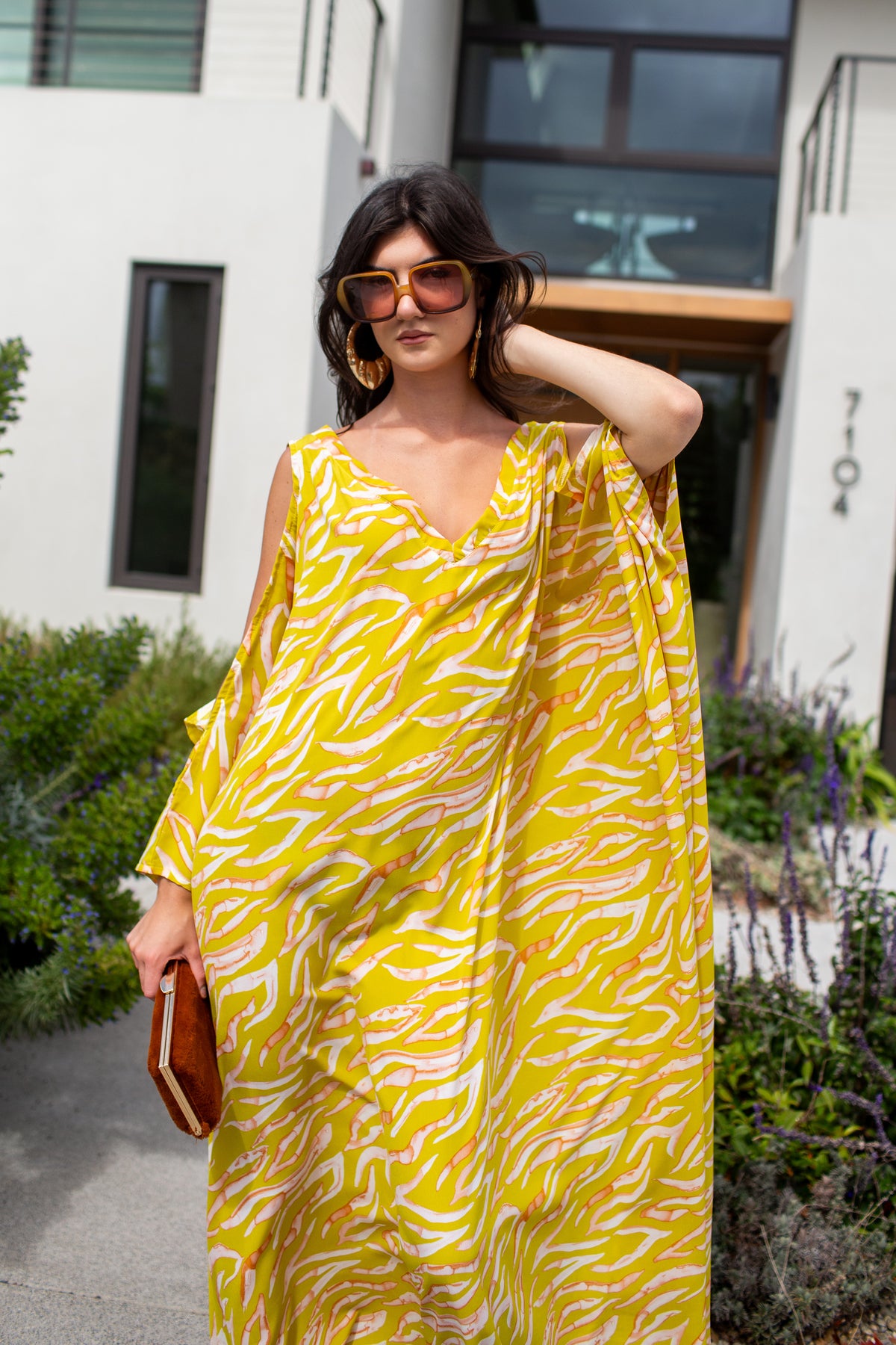 Allegra Caftan in Guava