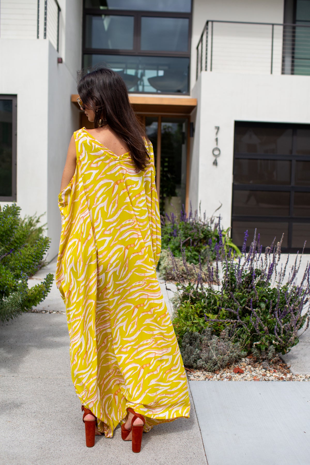 Allegra Caftan in Guava