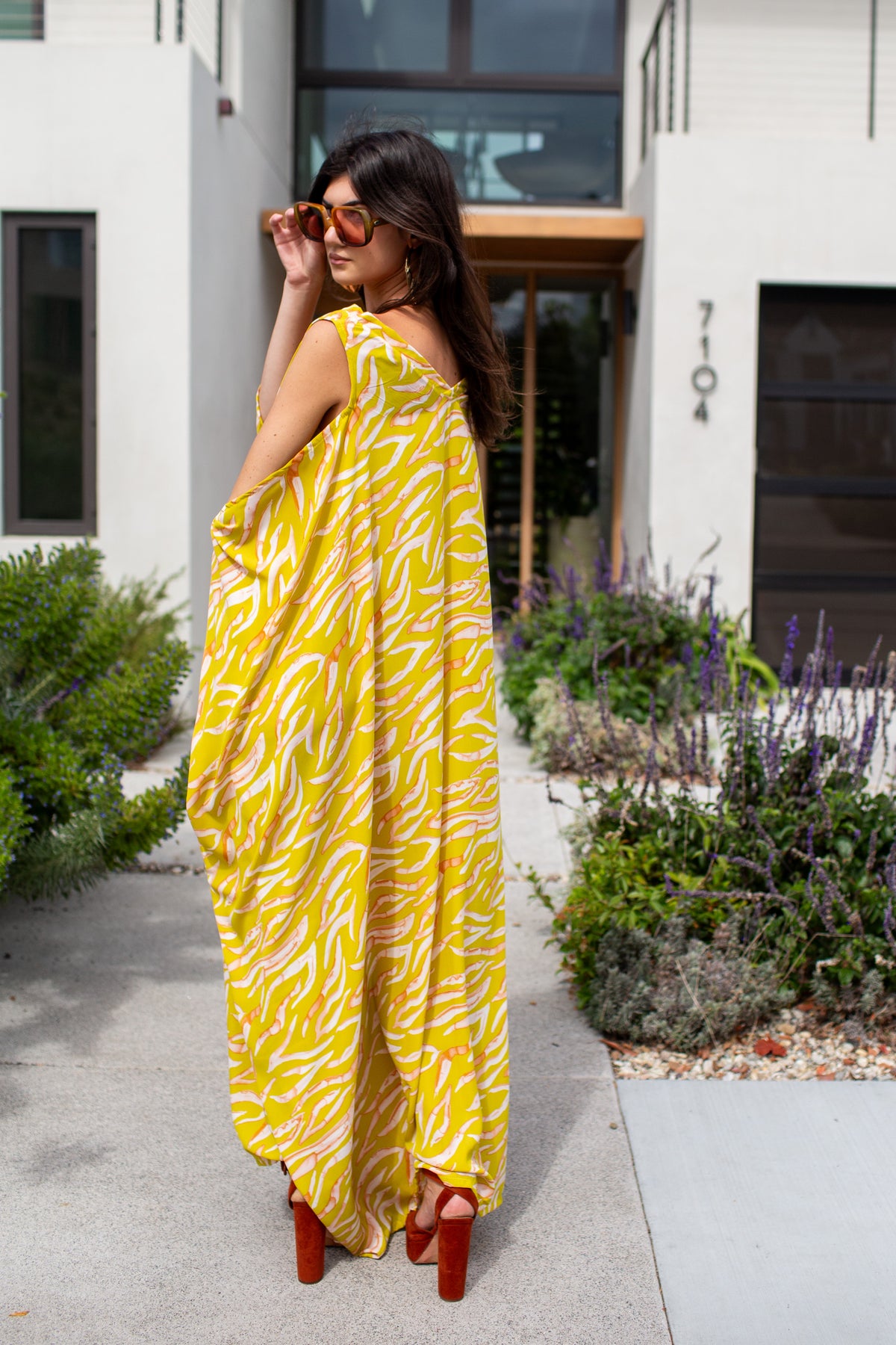 Allegra Caftan in Guava
