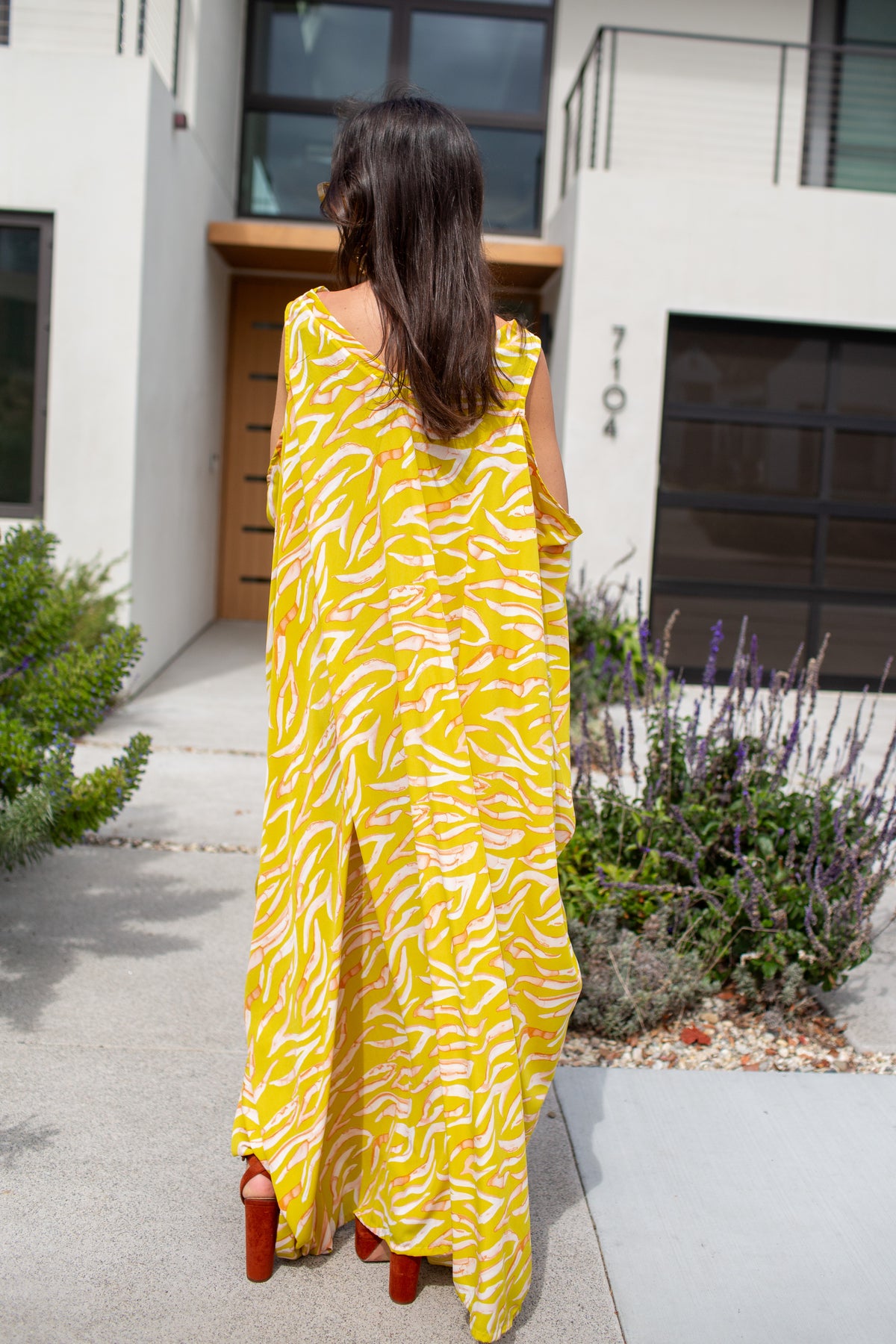 Allegra Caftan in Guava