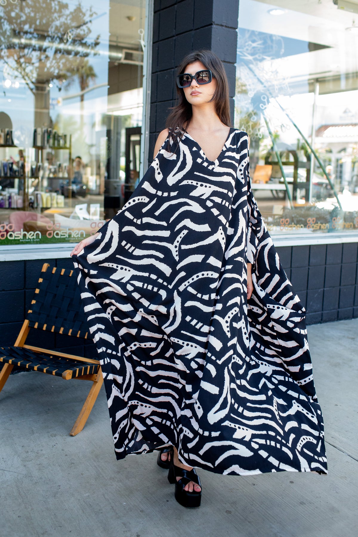 Allegra Caftan in Moonplay Shadow