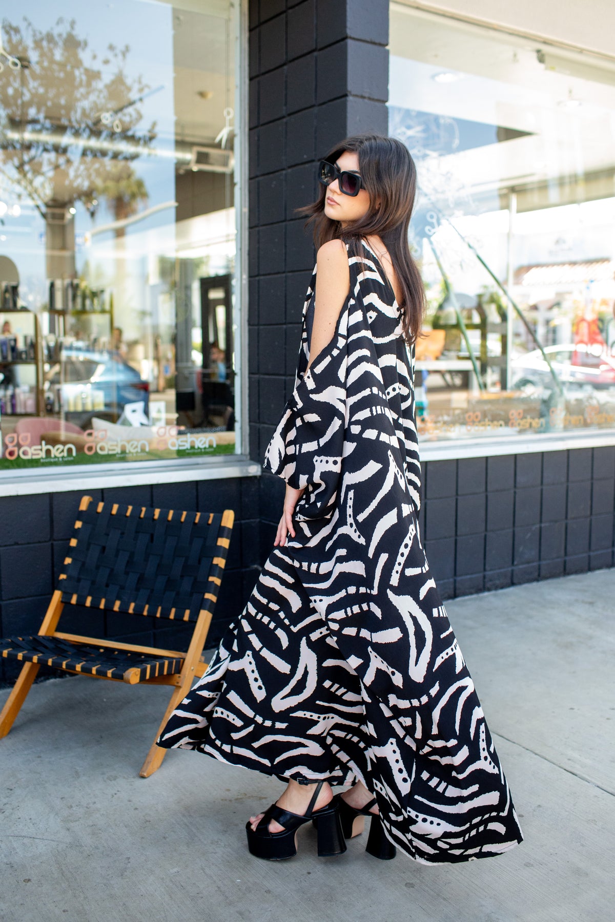 Allegra Caftan in Moonplay Shadow