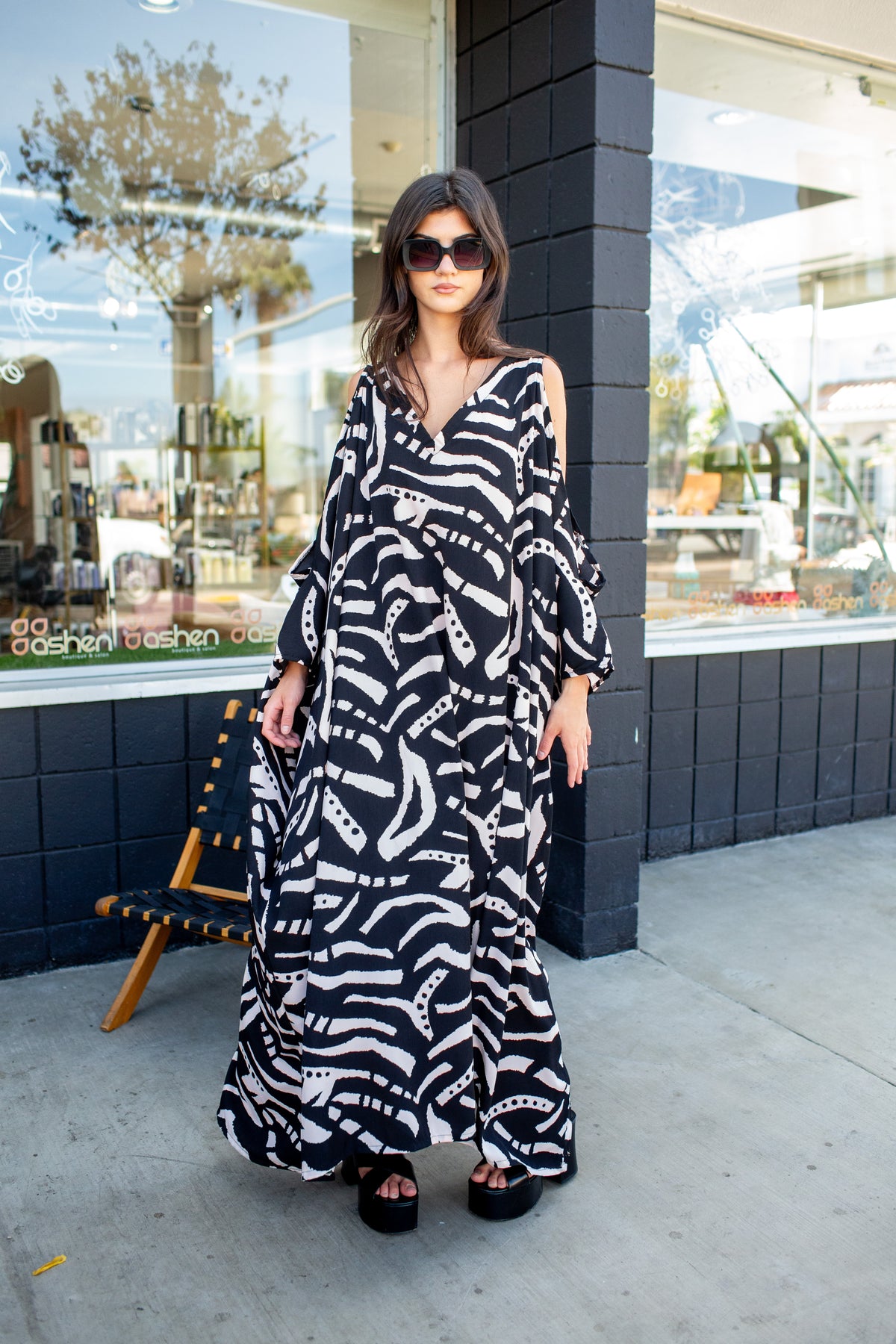 Allegra Caftan in Moonplay Shadow