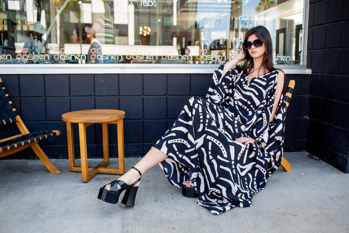 Allegra Caftan in Moonplay Shadow