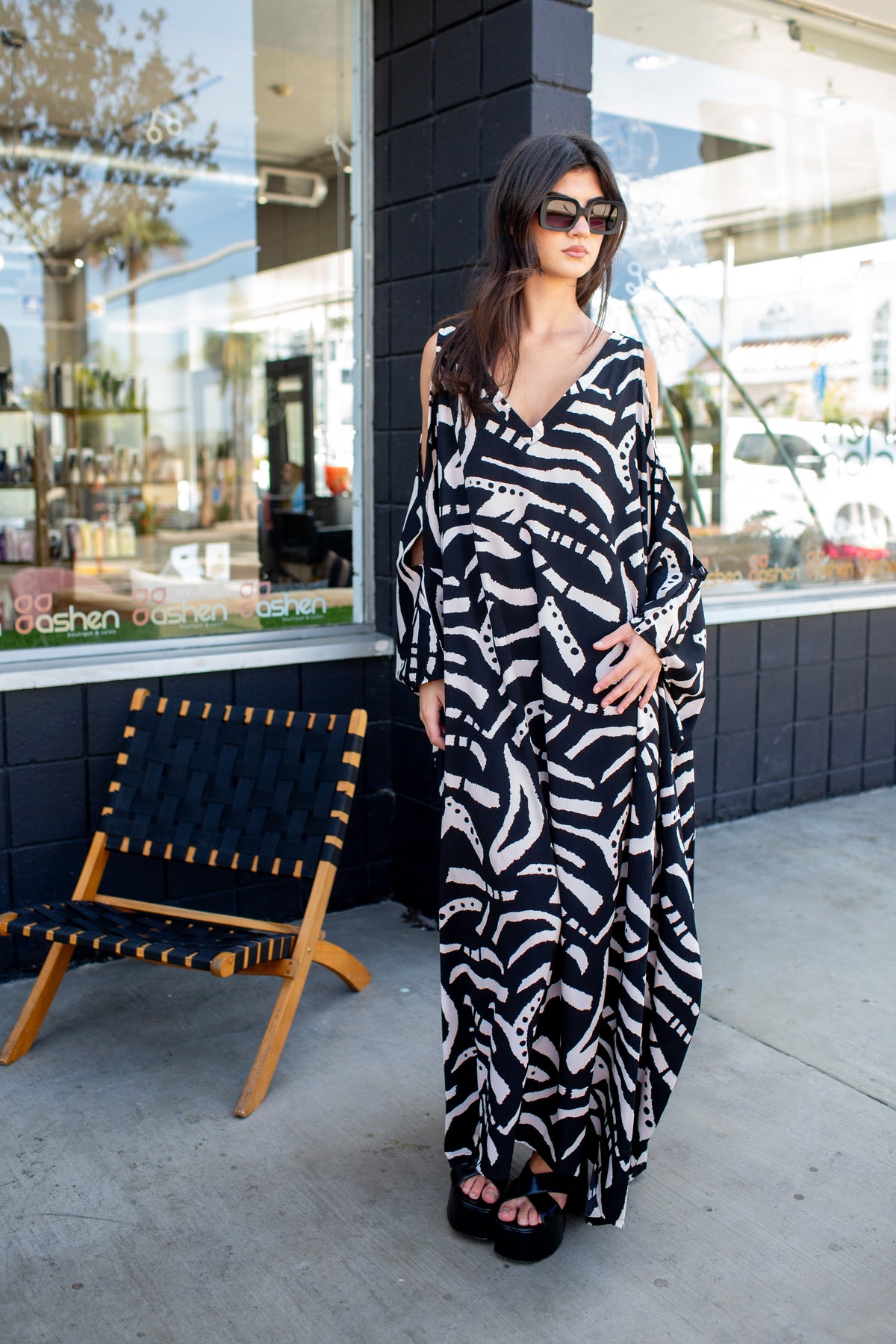 Allegra Caftan in Moonplay Shadow