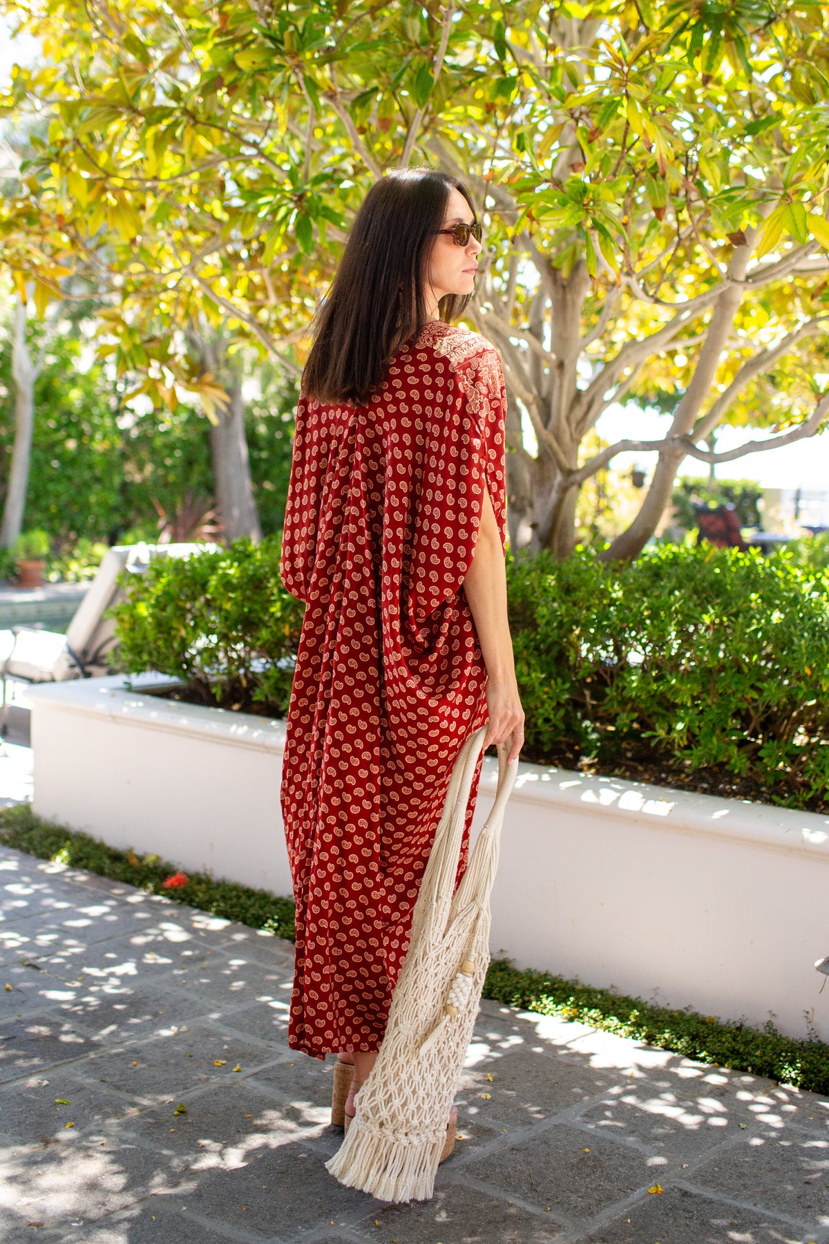 Artemis Ochre Paisley Caftan