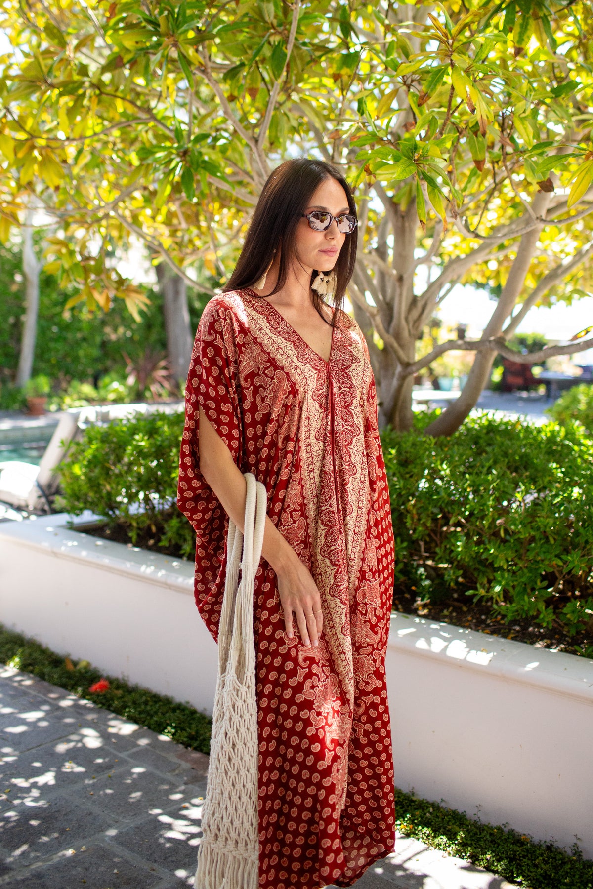 Artemis Ochre Paisley Caftan