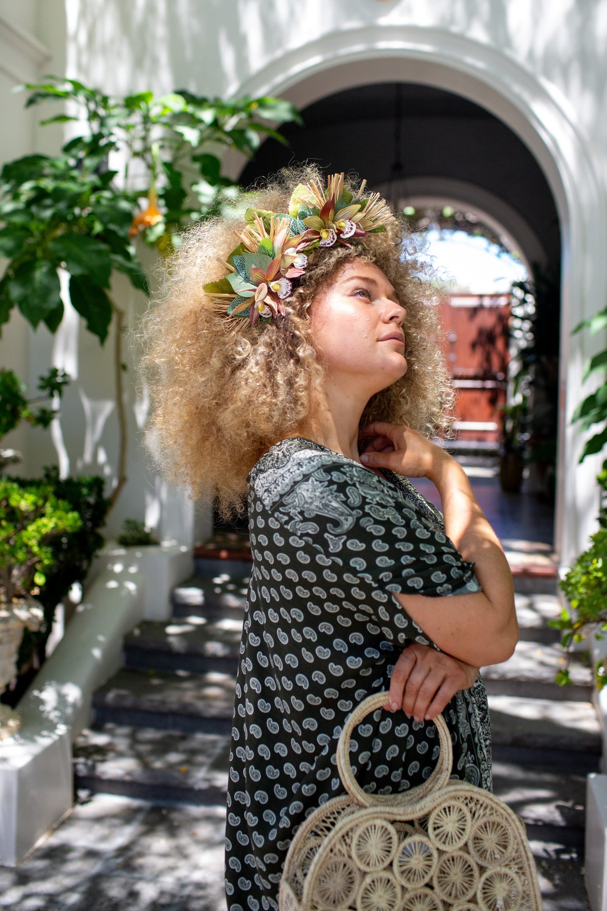 Artemis Sage Paisley Caftan