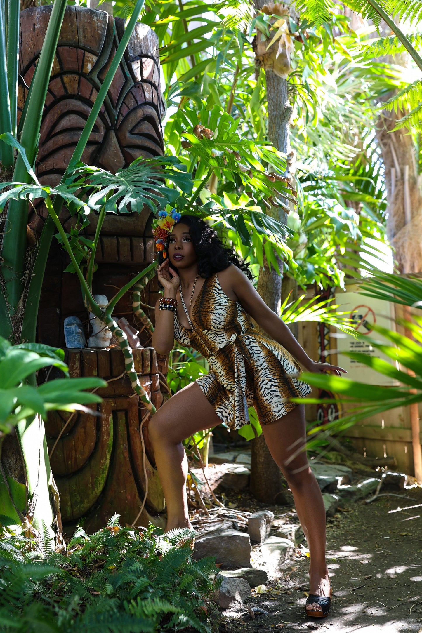 Barbados Baby Romper in Tiger