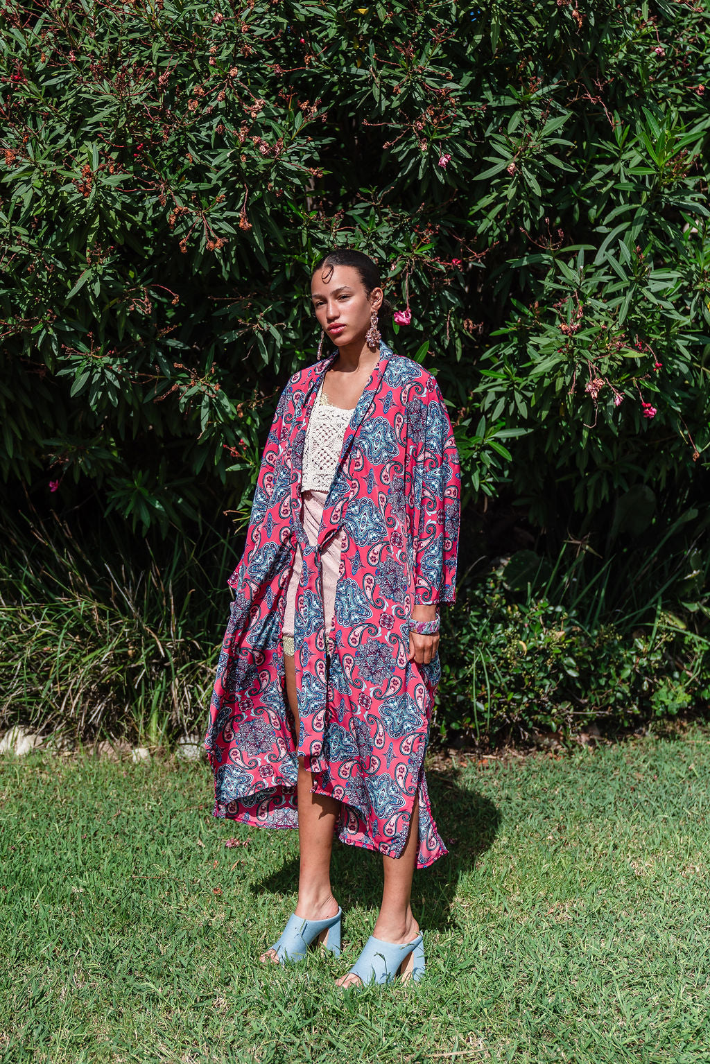 Moonchild Duster in Scarlet Coral Rose