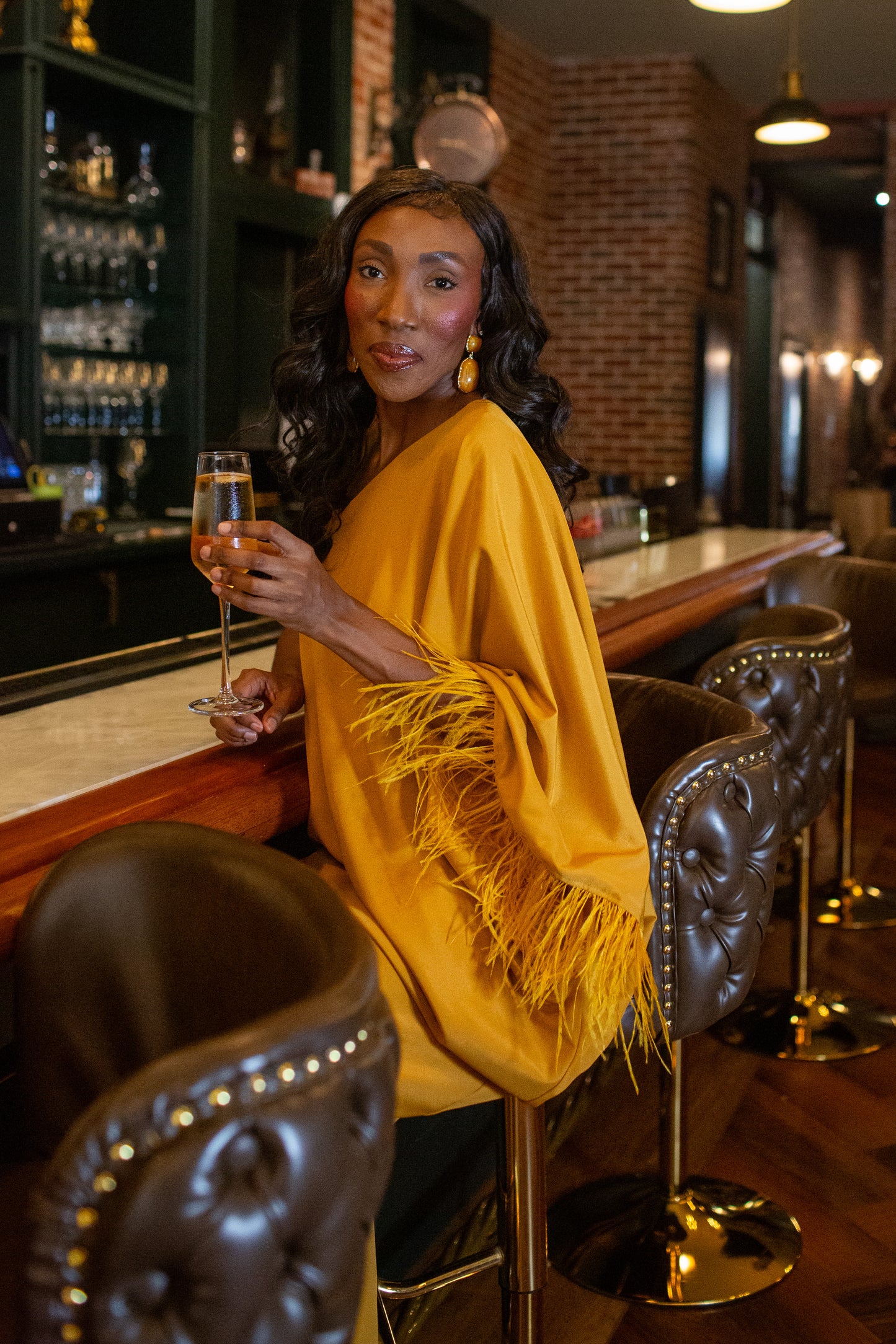 Chelziah Caftan in Amber Aurealia (PREORDER)