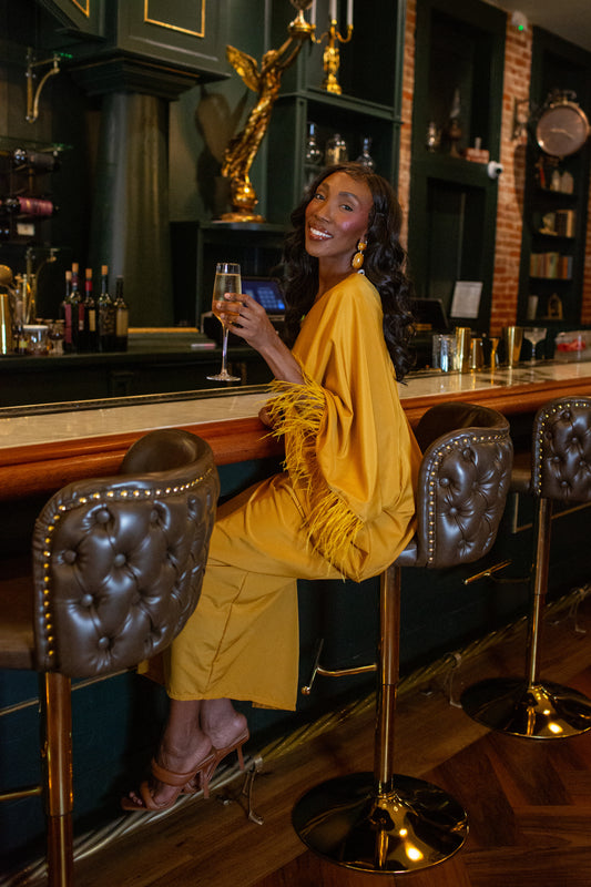 Chelziah Caftan in Amber Aurealia (PREORDER)