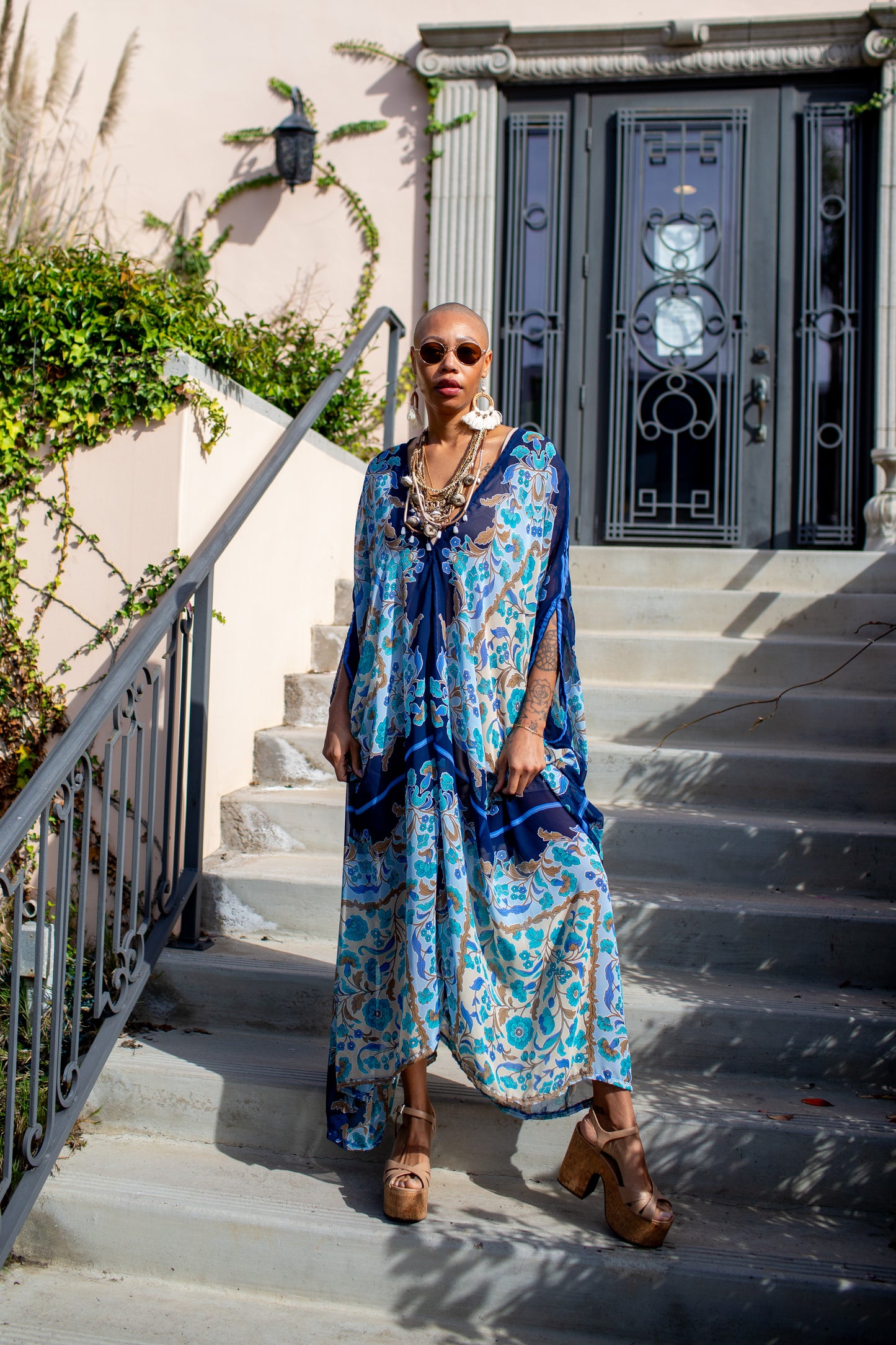 Billie Jean Scarf Print Caftan