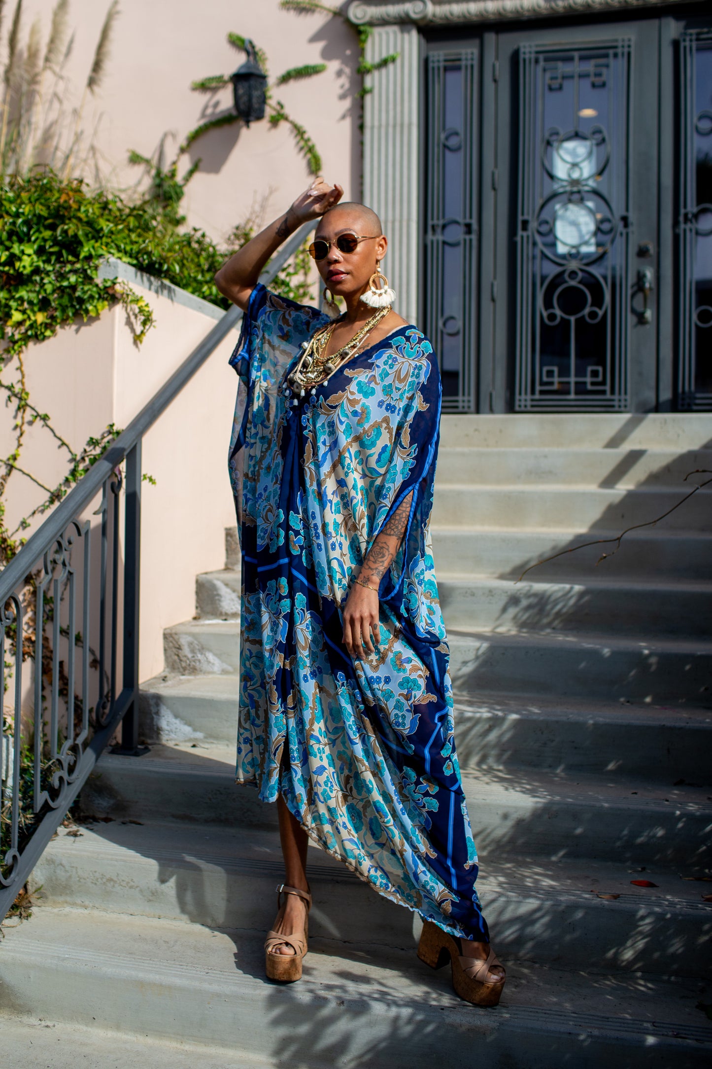 Billie Jean Scarf Print Caftan