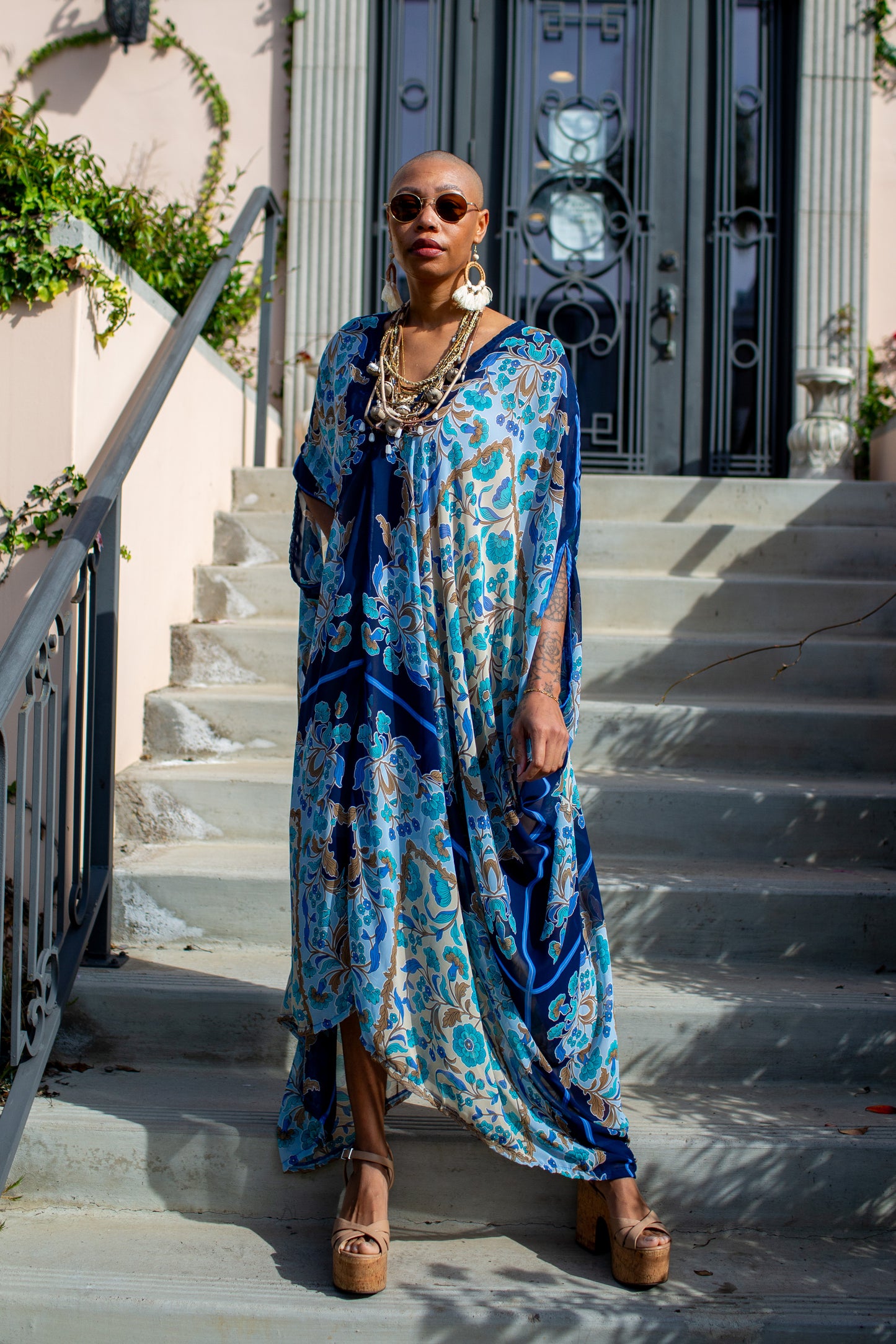 Billie Jean Scarf Print Caftan