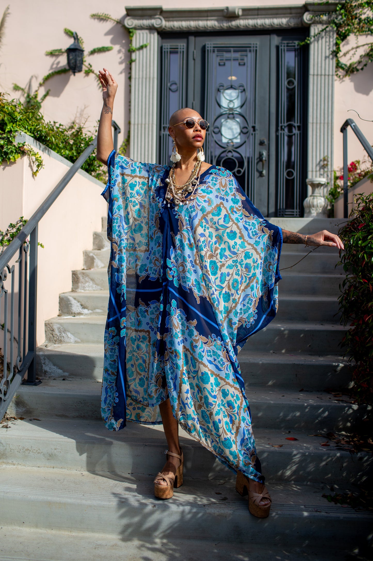 Billie Jean Scarf Print Caftan
