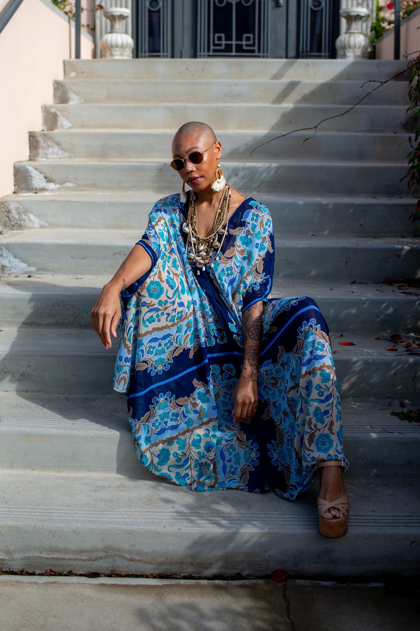 Billie Jean Scarf Print Caftan