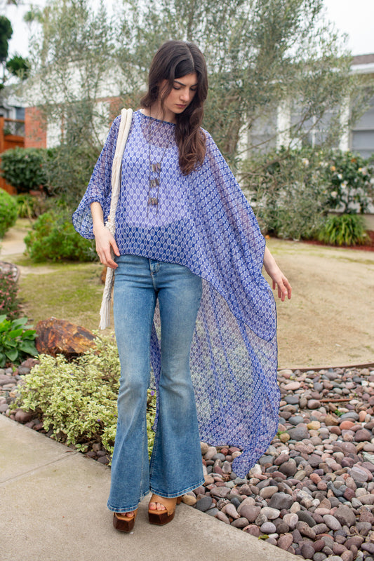 Blue Bazaar Float Scarf Top