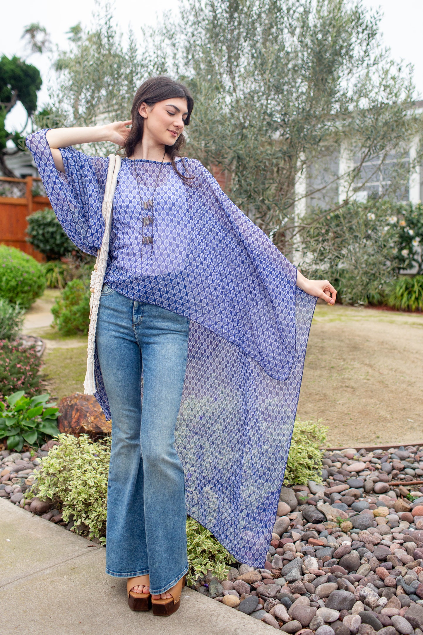 Blue Bazaar Float Scarf Top