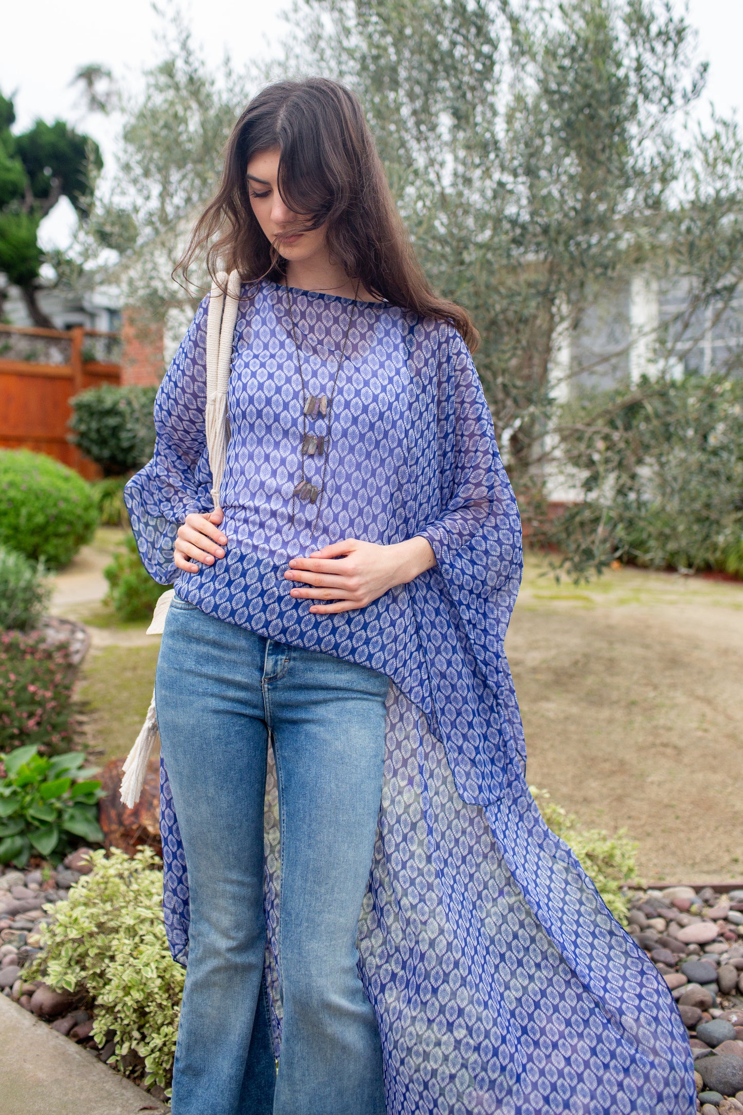 Blue Bazaar Float Scarf Top