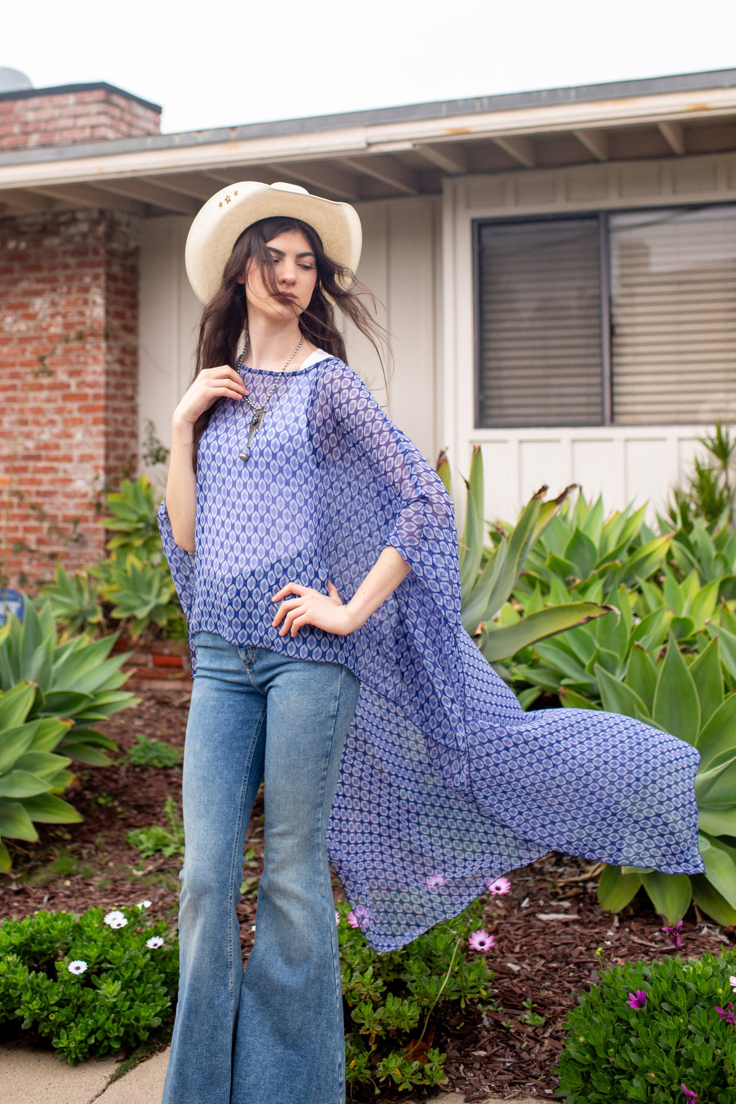 Blue Bazaar Float Scarf Top