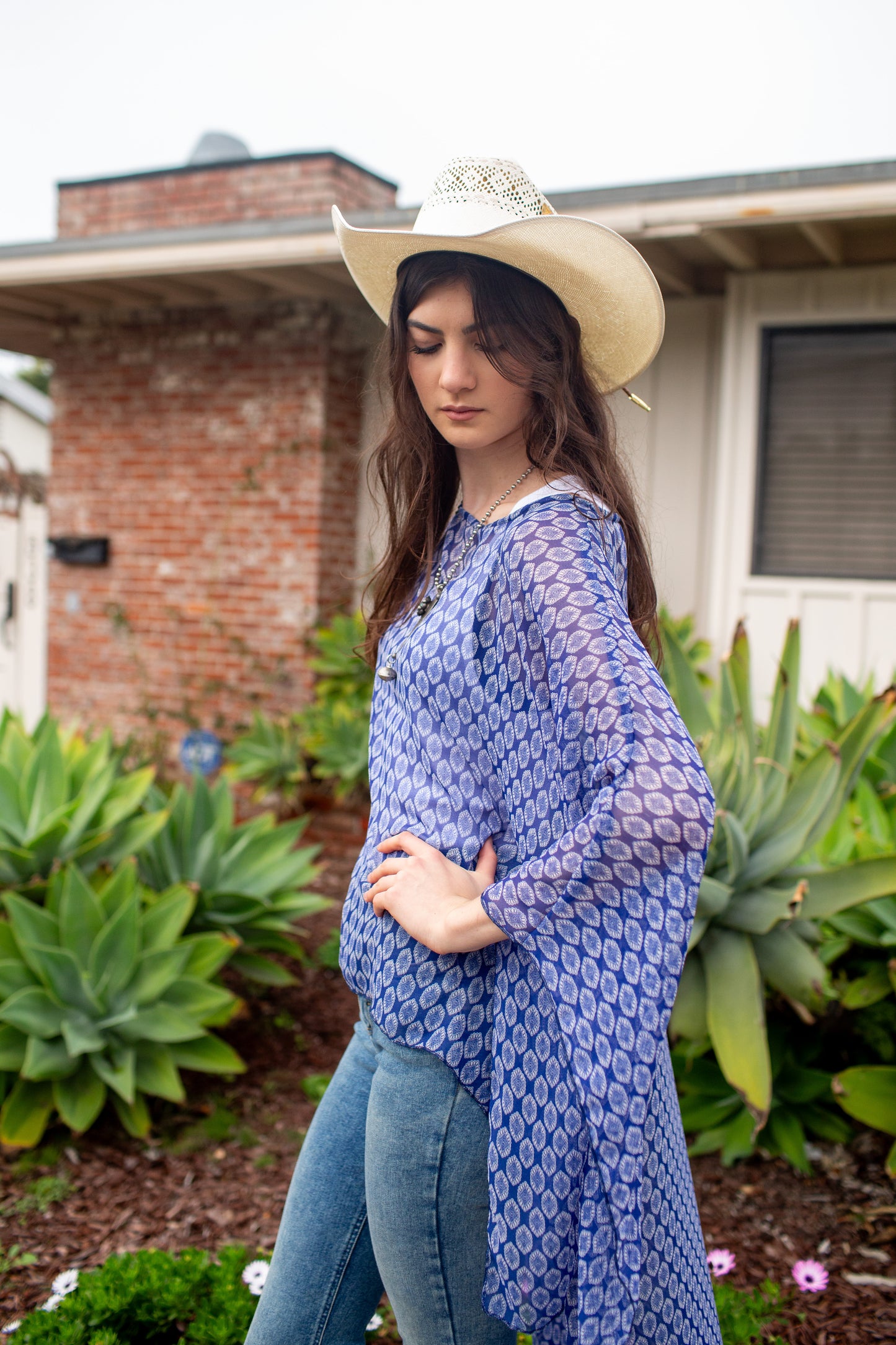 Blue Bazaar Float Scarf Top