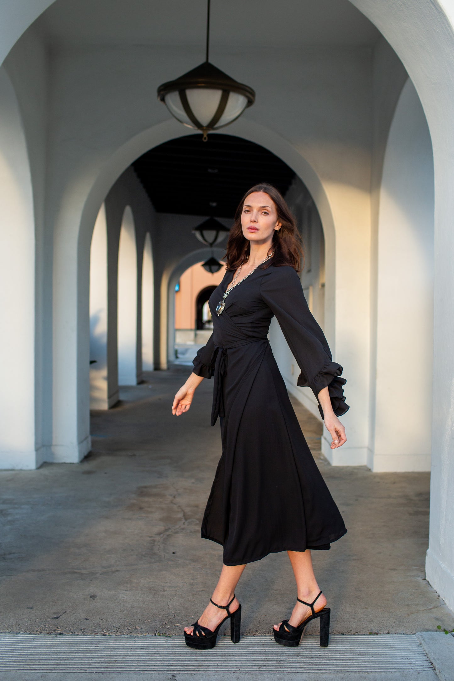 Boogie Muse Wrap Dress in Ebony PRE-ORDER