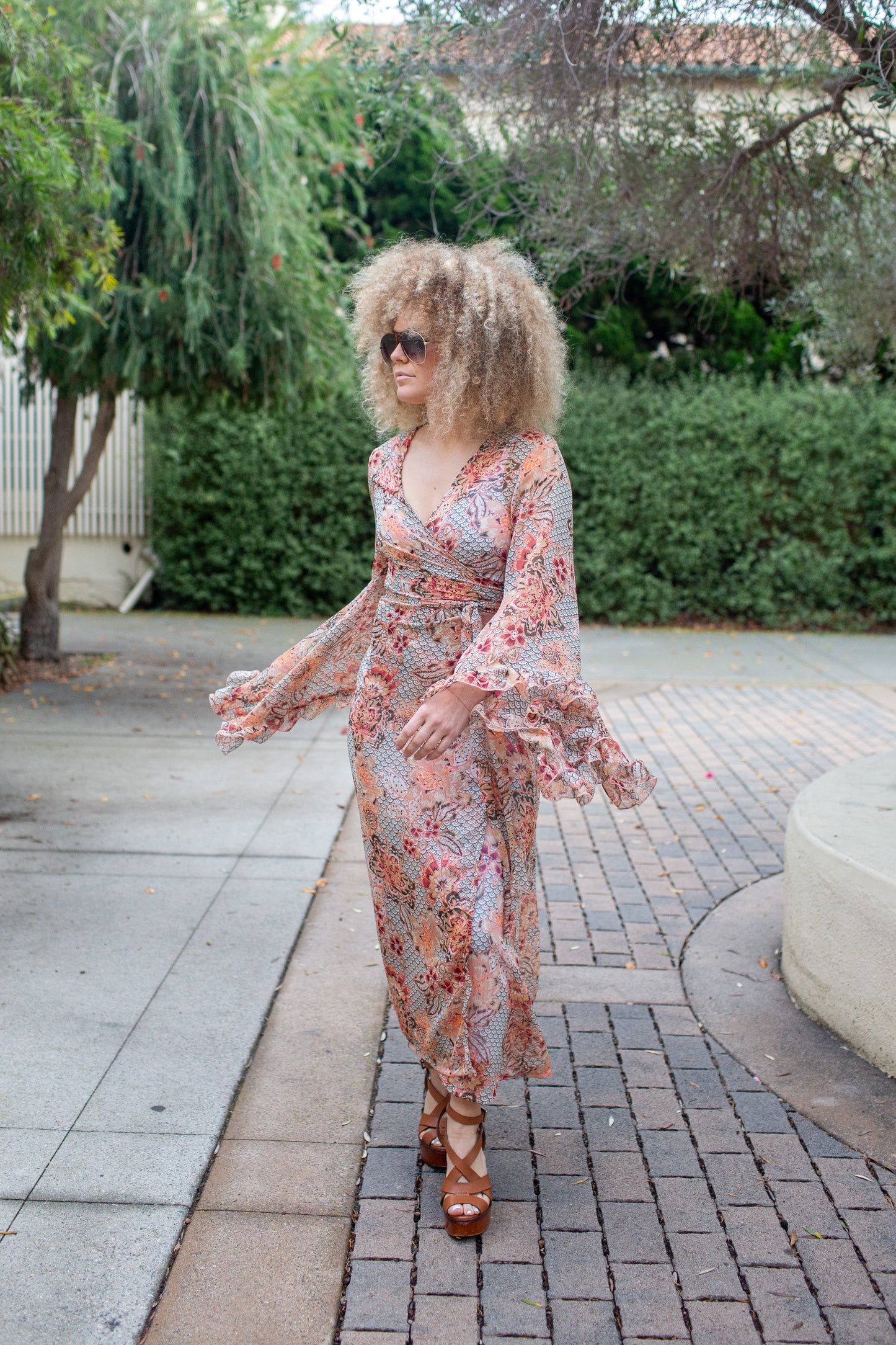 Boogie Muse Wrap Dress in Serpentine Rose