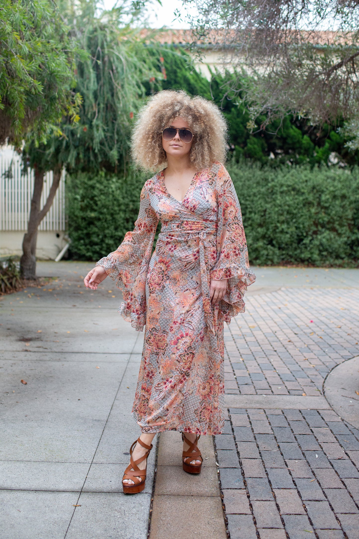 Boogie Muse Wrap Dress in Serpentine Rose