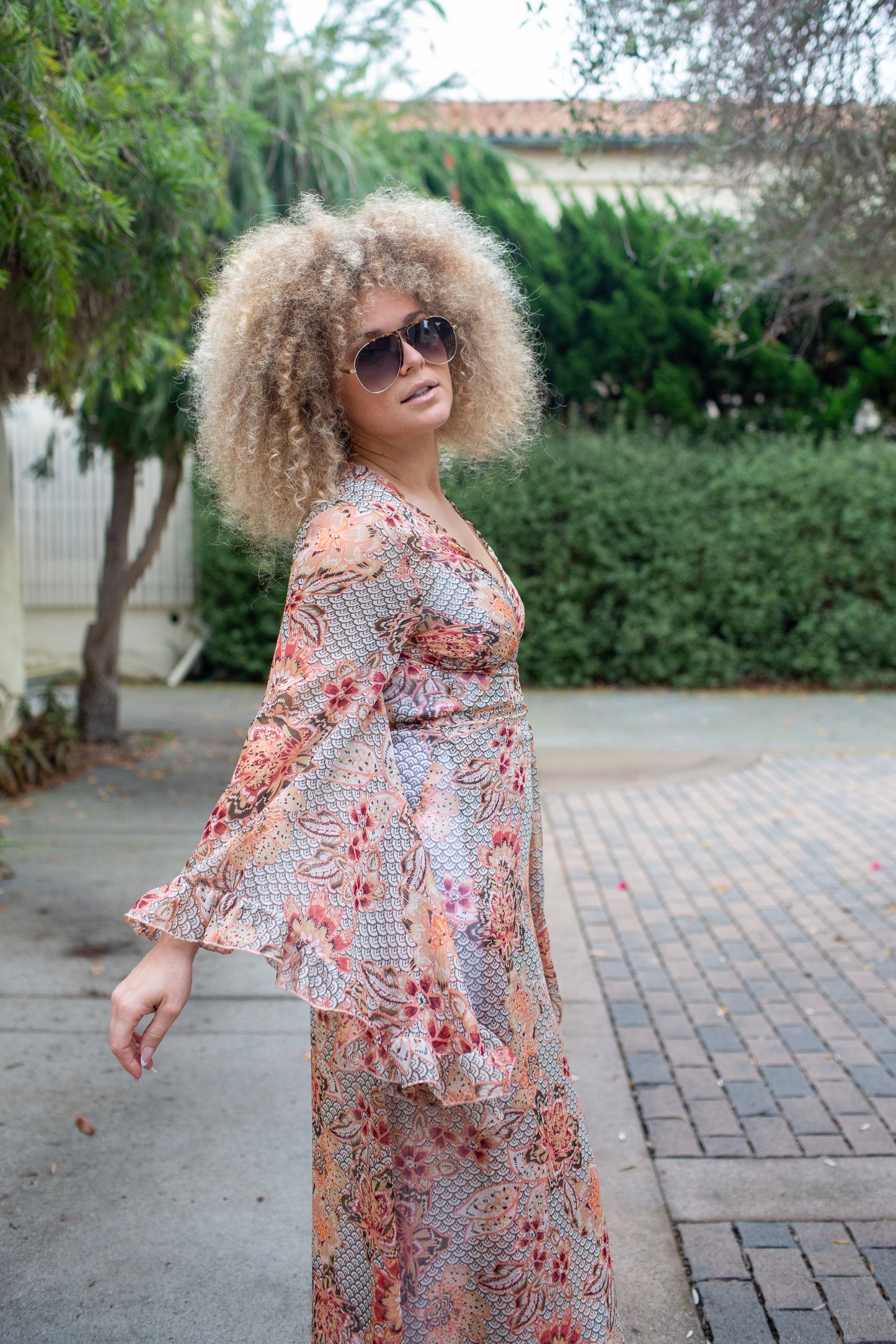 Boogie Muse Wrap Dress in Serpentine Rose