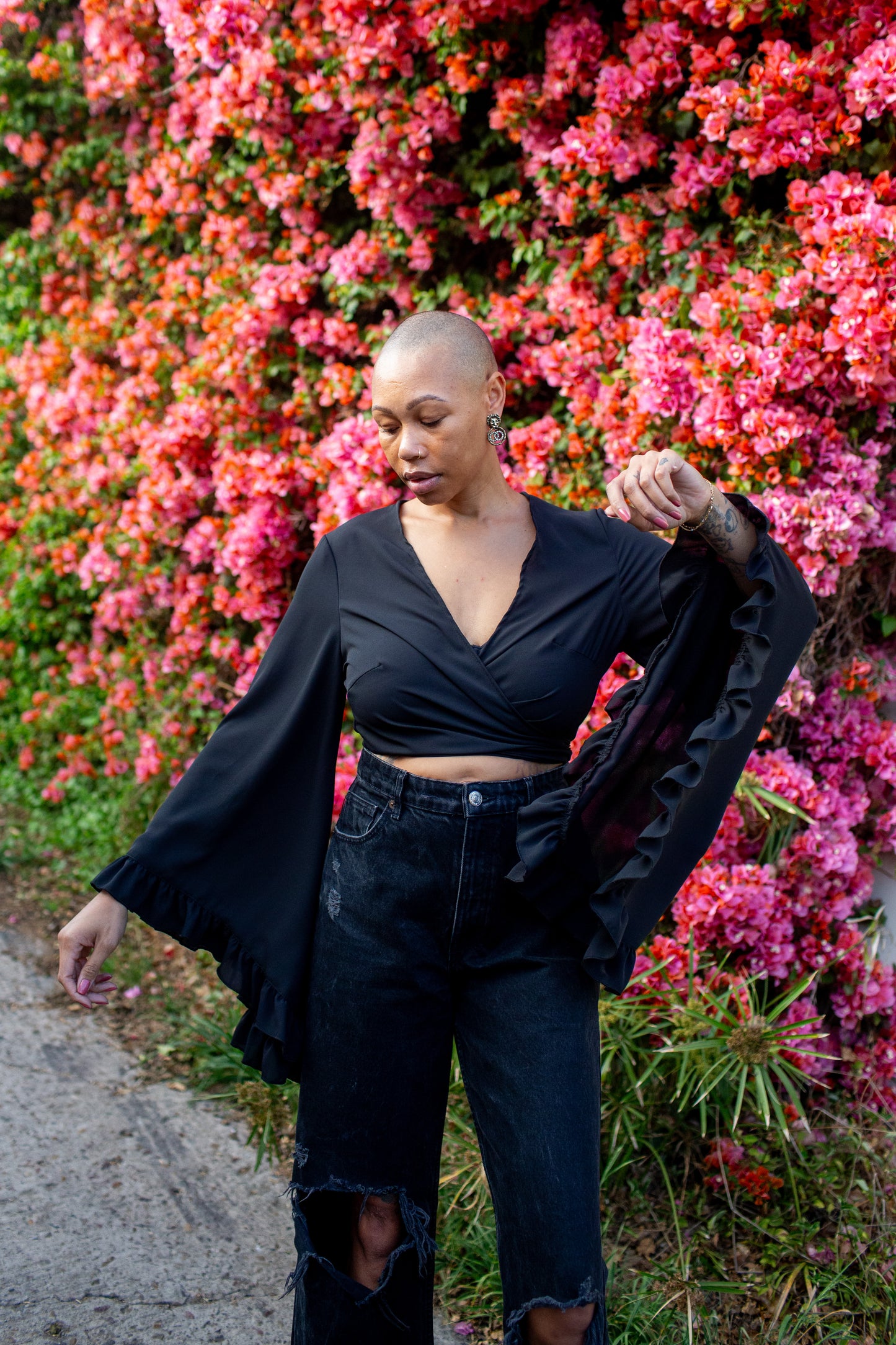 Boogie Muse Wrap Top in Onyx
