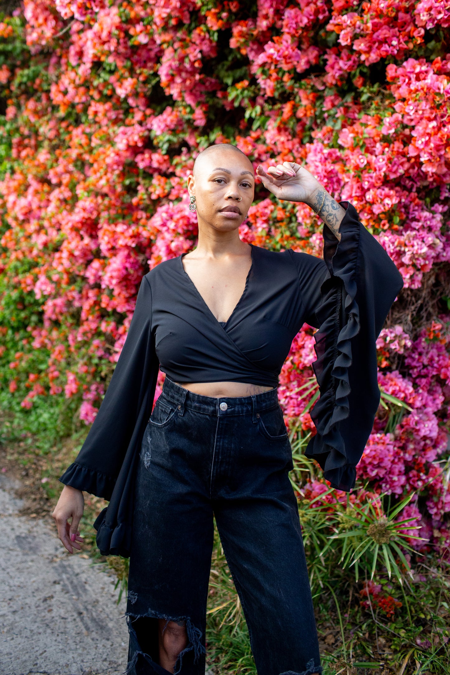 Boogie Muse Wrap Top in Onyx