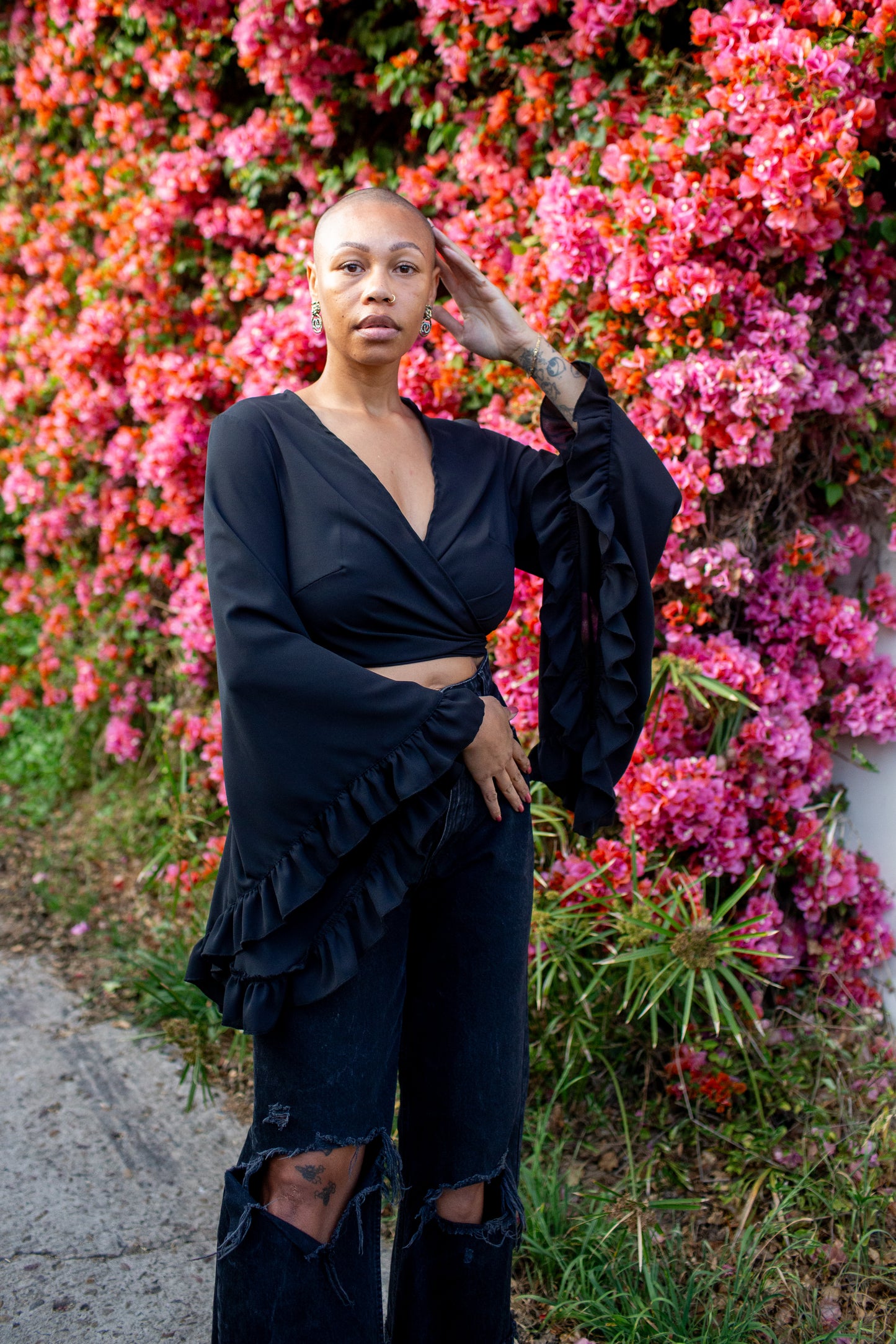 Boogie Muse Wrap Top in Onyx