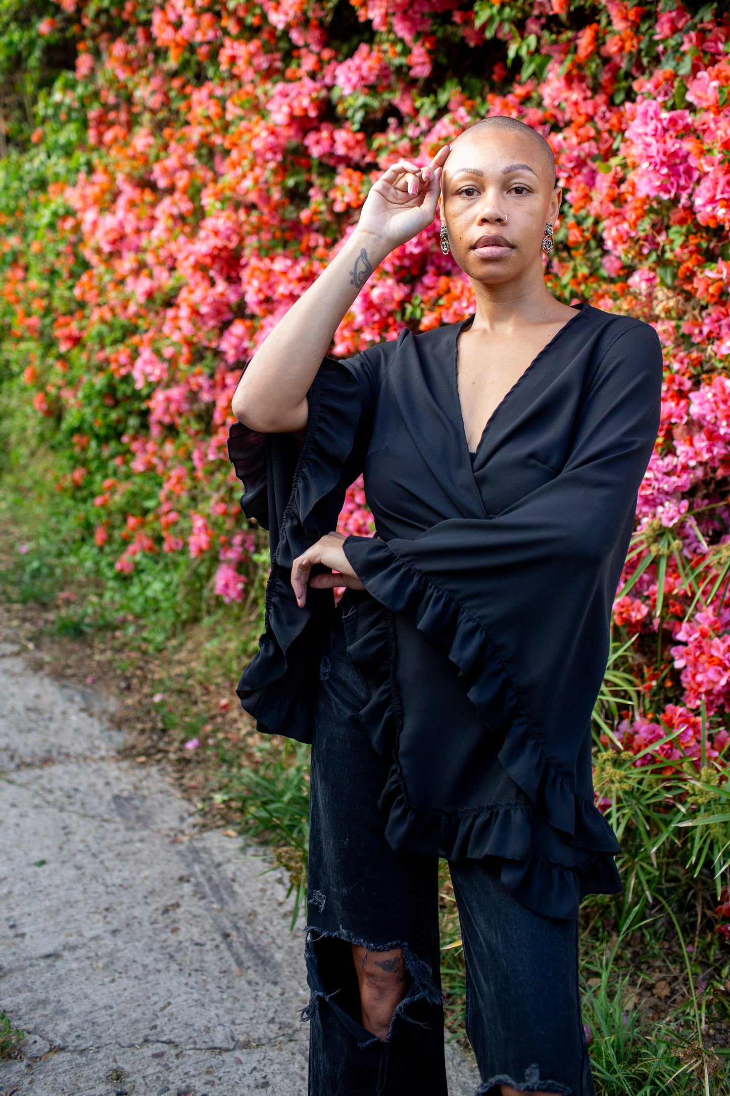 Boogie Muse Wrap Top in Onyx
