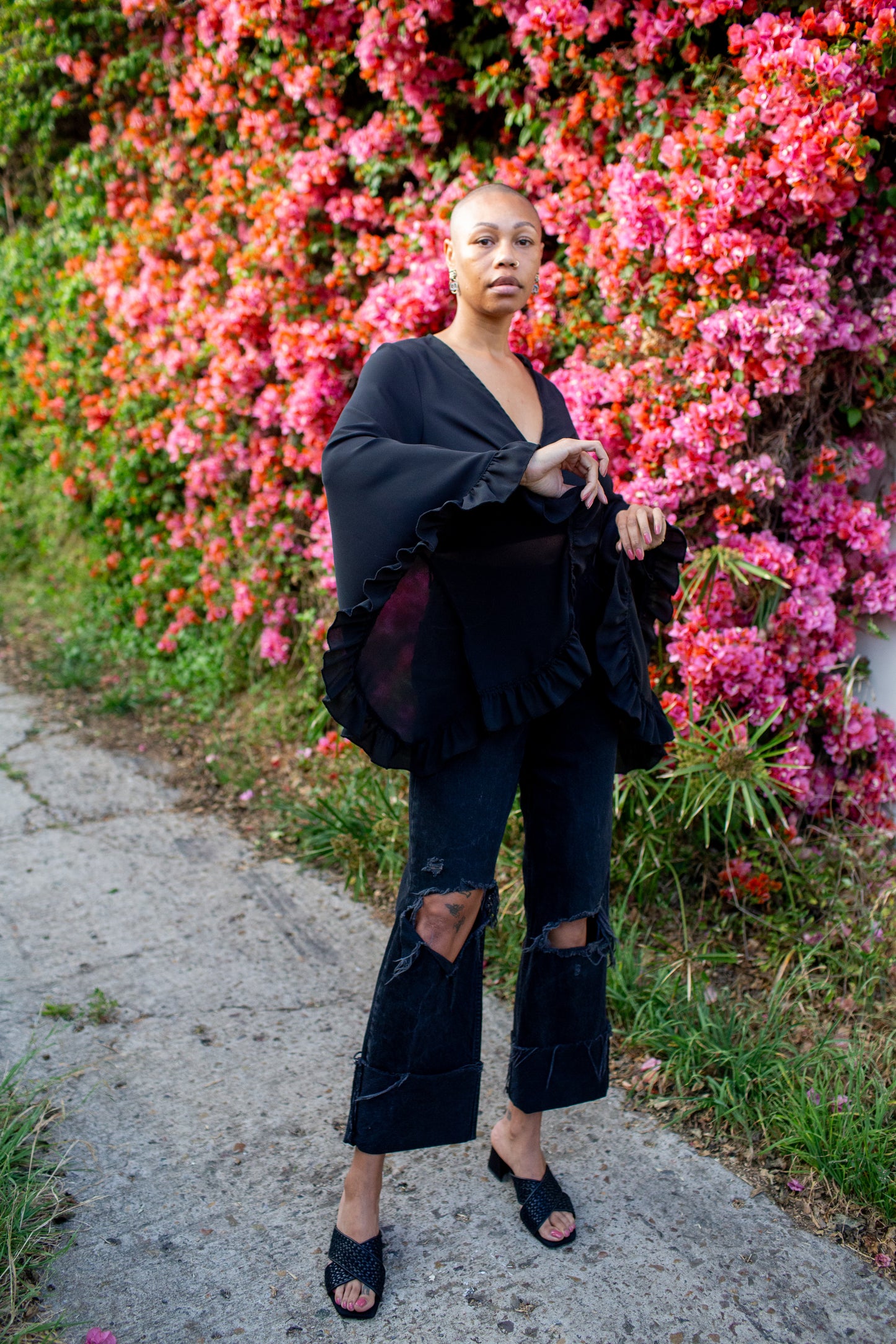 Boogie Muse Wrap Top in Onyx