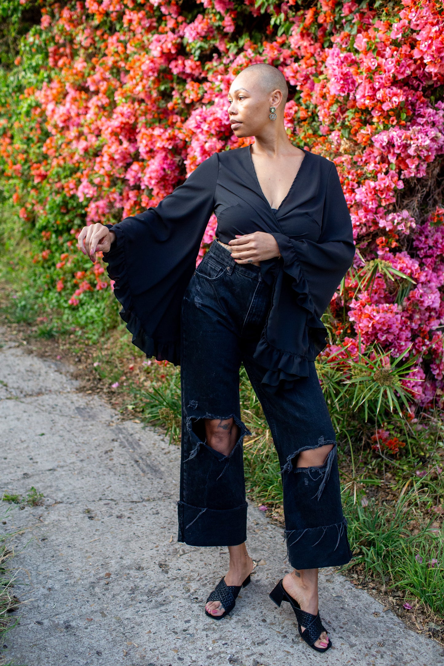 Boogie Muse Wrap Top in Onyx