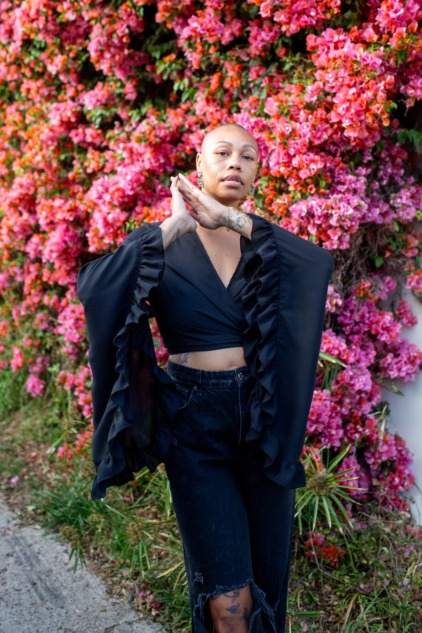 Boogie Muse Wrap Top in Onyx